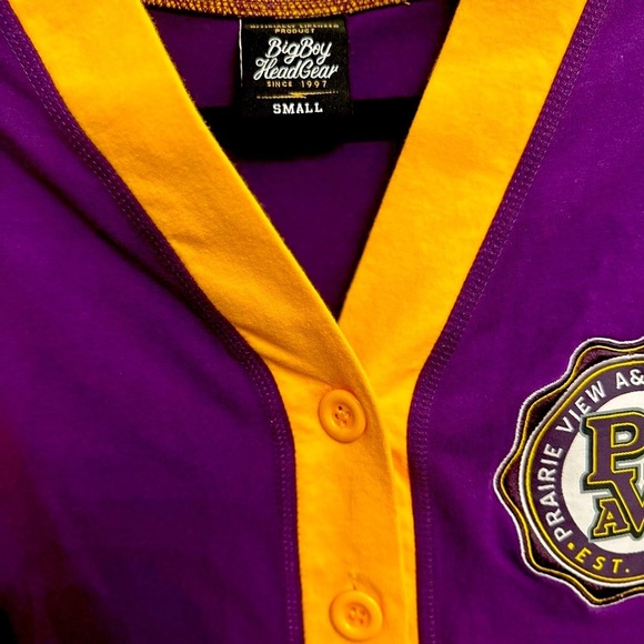 Prairie View A & M University Big Boy Lightweight Cardigan Purple & Gold - Picture 6 of 9